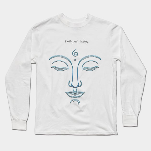 Purity Healing Buddha Babe Long Sleeve T-Shirt by JTEESinc